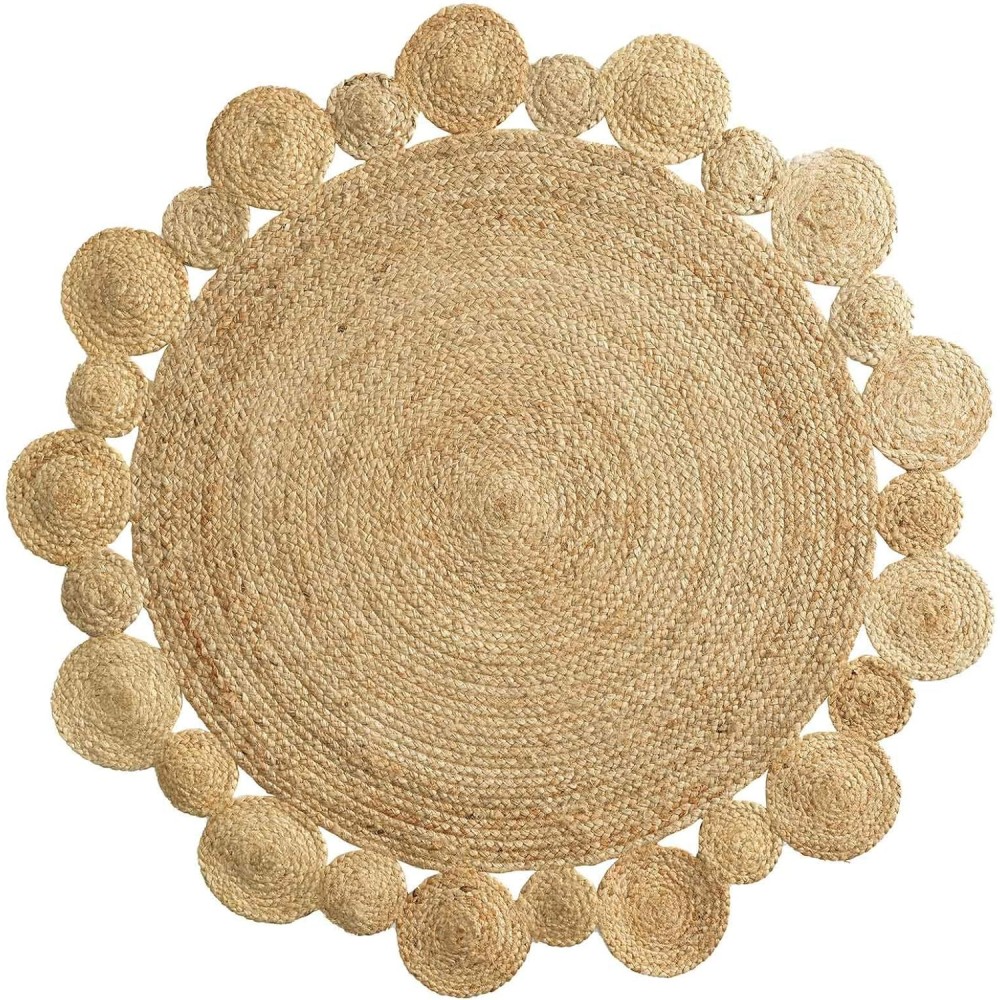 Tapis Rond 120 cm Jute Ajouré Cordou_