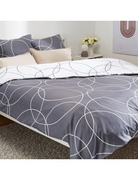 Juego de cama Elton - Microfibra estampada, suave y con certificación Oeko-Tex