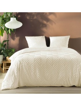 Conjunto de cama Heltie de 3 peças - Microfibra tufada macia e respirável, com certificação Oeko-Tex.