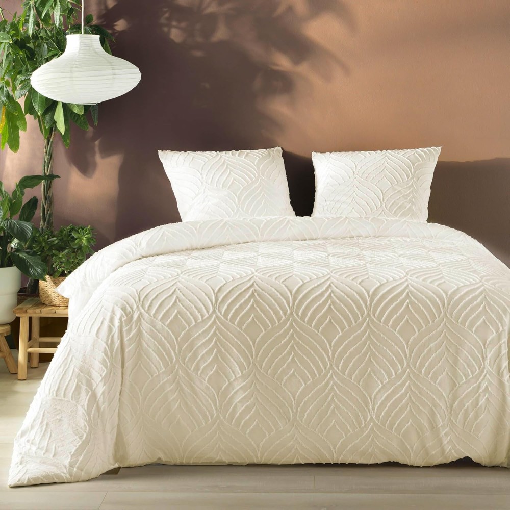 Juego de cama de 3 piezas Heltie: microfibra capitoné suave y transpirable, con certificación Oeko-Tex