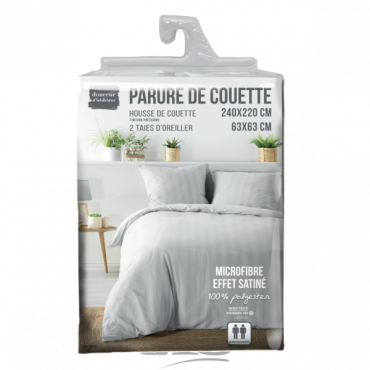 Juego de cama - Funda nórdica Cléo UNI 240 x 220 cm + Fundas de almohada