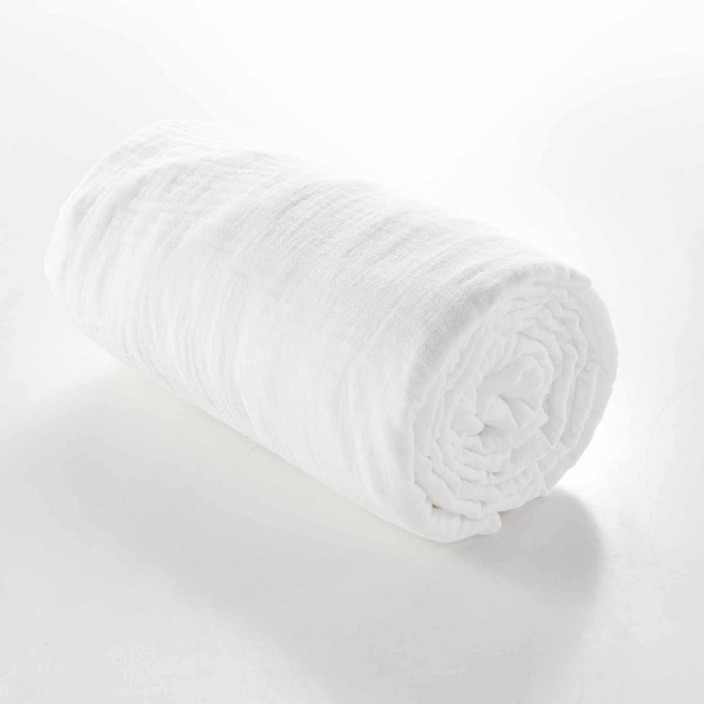 Spannbettlaken aus Baumwollgaze – 30 cm tiefe Tasche – mehrere Größen – mehrere Farben
