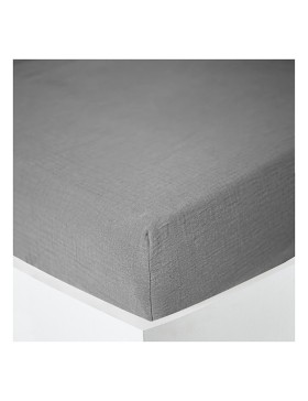 Sábana ajustable de gasa de algodón - Bolsillo de 30 cm de profundidad - Varios tamaños - Varios colores