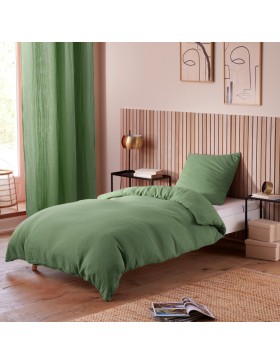 Juego de 2 fundas de almohada de gasa de algodón: suaves, transpirables y con certificación Oeko-Tex.