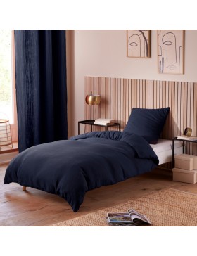 Juego de 2 fundas de almohada de gasa de algodón: suaves, transpirables y con certificación Oeko-Tex.