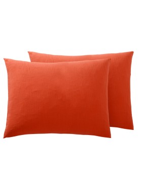 Conjunto de 2 fronhas de gaze de algodão - Macias, respiráveis e com certificação Oeko-Tex.