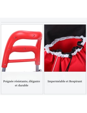 Einkaufswagen, 2-Rad-Einkaufswagen, 30 kg Kapazität, 2 Räder, Marktwagen