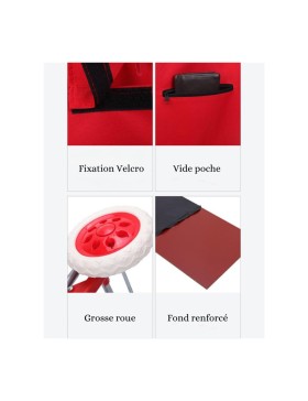 Carrinho de compras, carrinho de compras com 2 rodas, capacidade de 30 kg, 2 rodas, carrinho de mercado