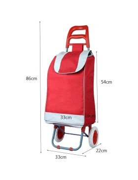 Carrello della spesa, carrello della spesa a 2 ruote, capacità 30 kg, 2 ruote, carrello del mercato