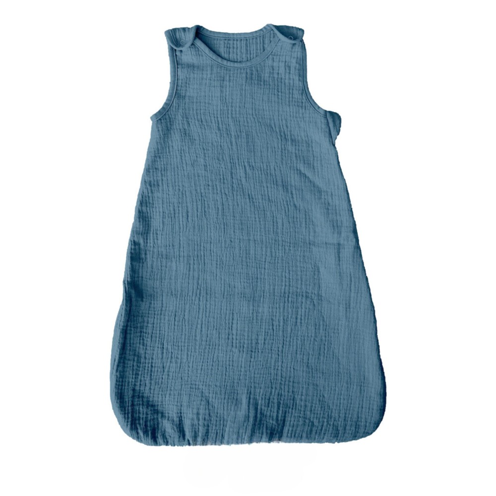 Saco de dormir para bebê sem mangas - 100% gaze de algodão macia com zíper lateral