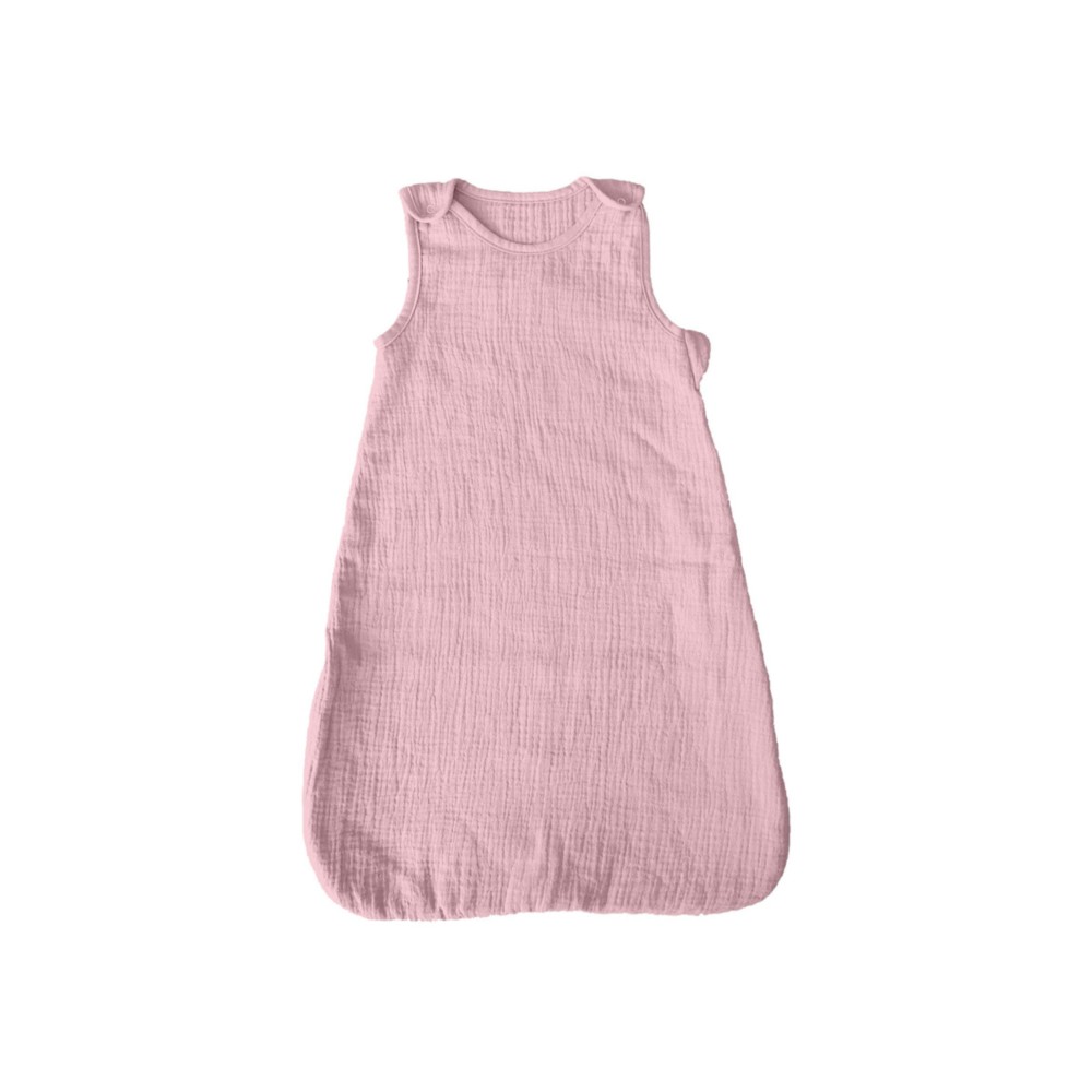 Saco de dormir para bebé sin mangas - Gasa de algodón 100 % suave con cremallera lateral
