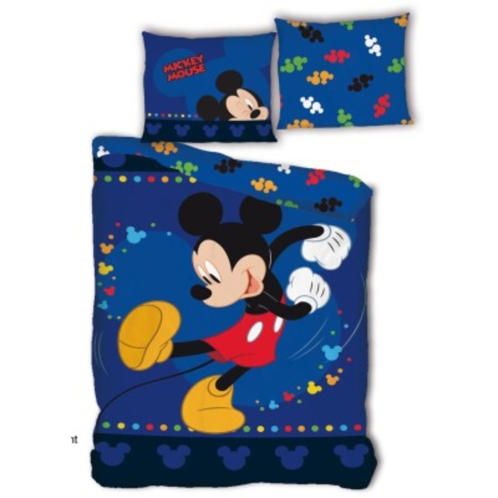 Parure de Lit Réversible Mickey Qui Danse – 140x200 cm – Disney Officiel