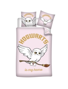 Set di biancheria da letto di Harry Potter – Edvige la Rosa – Copripiumino + federa