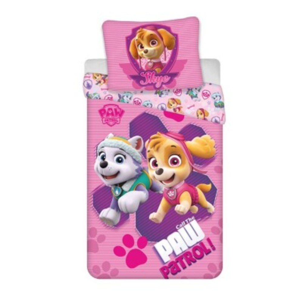 Paw Patrol Skye Beddengoedset – Dekbedovertrek 140x200 cm + Kussensloop – 100% Katoen