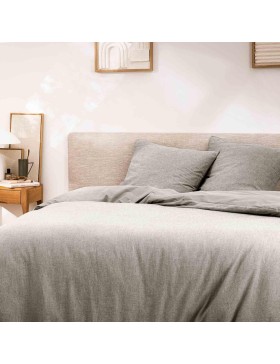 3-delige beddengoedset - 100% garengeverfd katoen - Meline