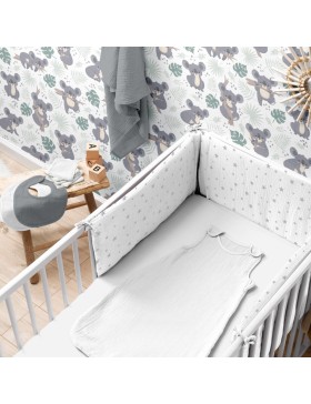 Lenzuolo con angoli per neonati in 100% cotone garzato – morbido, traspirante e facile da pulire