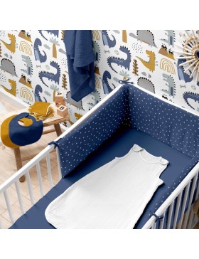 Lençol de bebê com elástico, 100% algodão gaze – Macio, respirável e fácil de cuidar.