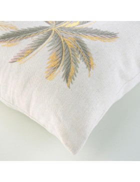 Komprimiertes, abnehmbares Kissen 45x45 cm Polycotton Metallic-Druck - WILLO