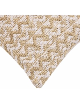 Afneembare kussenhoes 30x50 cm Katoen/Polyester Fancy met Metallic Draden - LOUMEO NATUREL