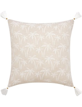 Komprimierter, abnehmbarer Kissenbezug 45x45 cm, bedrucktes Polycotton - SAHARIS