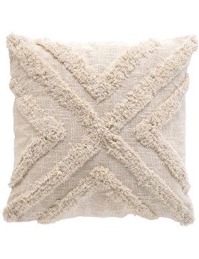 HOUSSE DE COUSSIN +ENCART 40 x 40 CM COTON/POLYESTER TUFTE SHENY