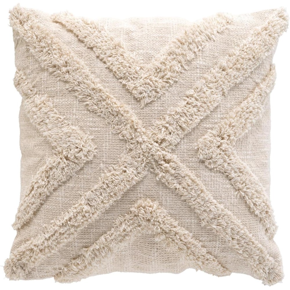 HOUSSE DE COUSSIN +ENCART 40 x 40 CM COTON/POLYESTER TUFTE SHENY