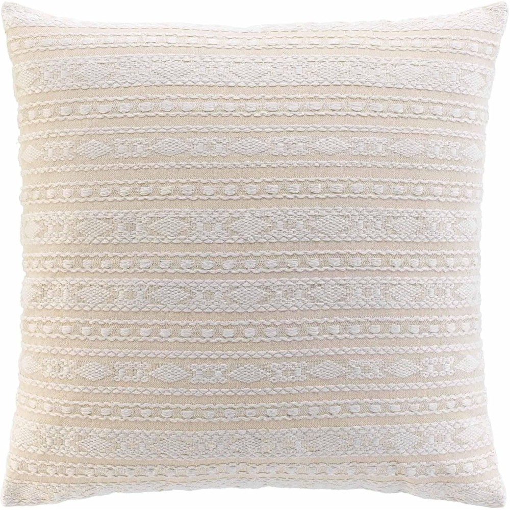 Coussin Déhoussable 60x60 cm Polycoton Fantaisie avec Fils Métallisés - ILIES