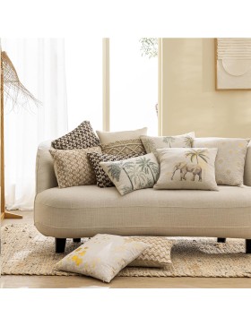 Cuscino compresso sfoderabile 45x45 cm in policotone con stampa metallizzata - WILLO