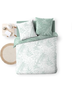 3-delige bedrukte beddengoedset met 57 draden per inch - CASSIA SAGE