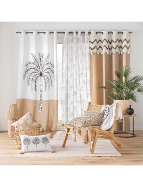Gaze de algodão estampada com estampa de franjas, 125x150 cm - OASIA