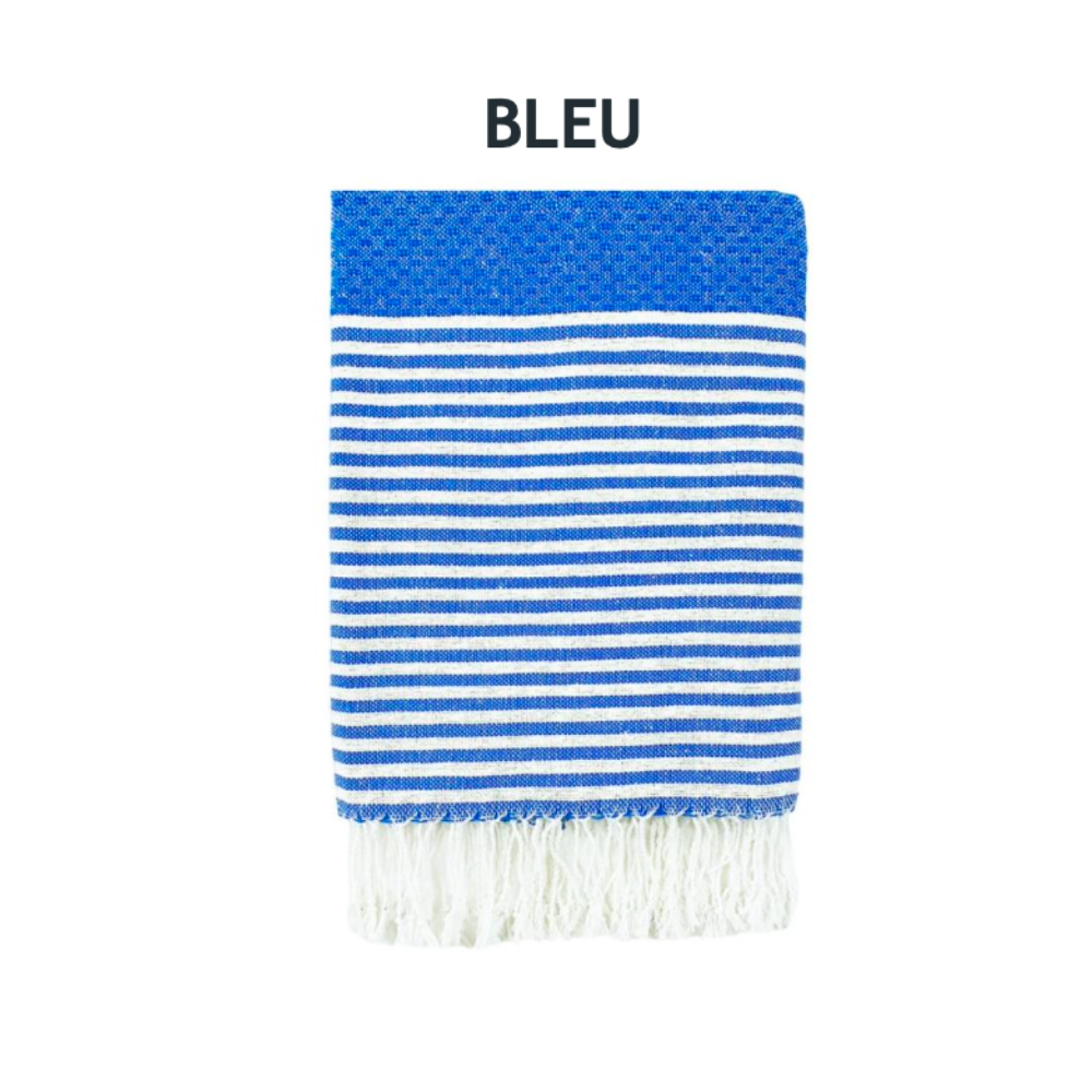 Fouta de Plage Nid d’Abeille 100% coton - Douceur et confort – Serviette de Plage - 100x200cm