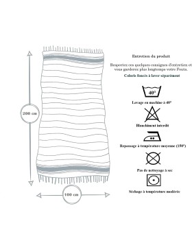 Toalla de playa Honeycomb 100% algodón - Suave y cómoda - Toalla de playa - 100x200cm