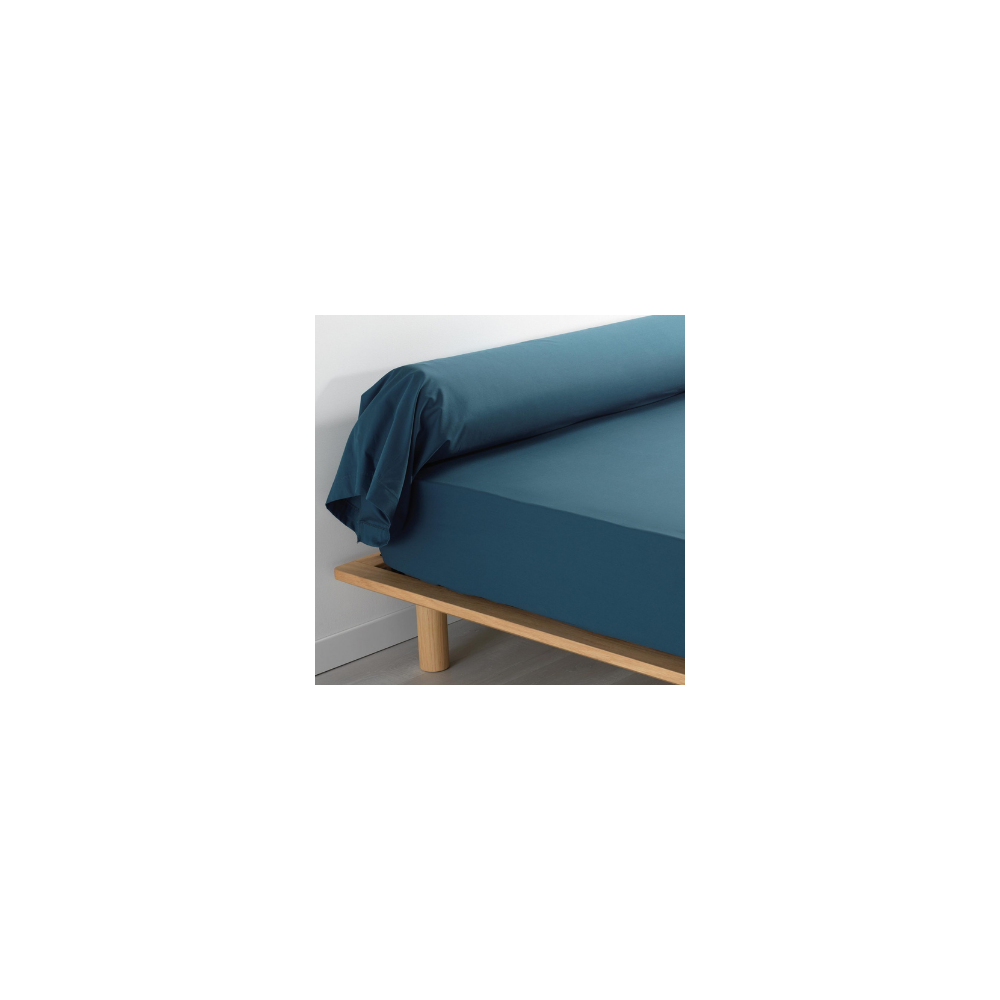 Taie De Traversin 85x185 cm Percale Bleu