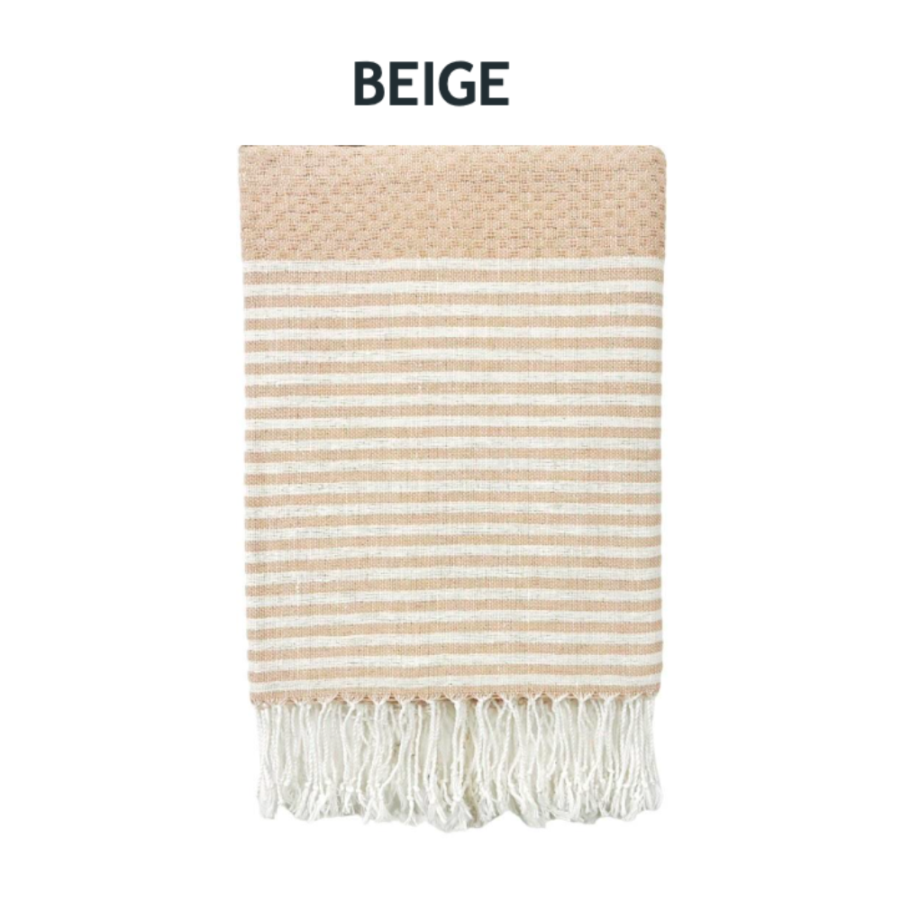 Fouta de Plage Nid d’Abeille 100% coton - Douceur et confort – Serviette de Plage - 100x200cm