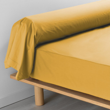 Taie De Traversin 85x185 cm Percale Jaune miel