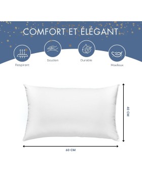 Cuscino per bambini 40x60 cm - Comfort morbido e traspirante - OEKO-TEX