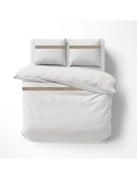 Parure de lit 100% Coton 3 pièces – Housse de Couette + Taies d’Oreillers 63x63cm – Laly