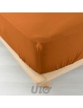 Drap Housse Gaze de coton - Bonnet 30 Cm - Plusieurs Tailles - Plusieurs Coloris_