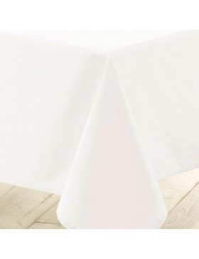 Toalha de mesa lisa branca em poliéster – ESSENCIAL – Elegante e fácil de cuidar