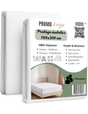 Protège matelas ultra imperméable, anti-acariens – Couvre matelas – Bonnet 30 cm