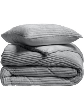 Parure lit flanelle - Housse couette chaude - Oeko tex - 3 pieces - Lit double