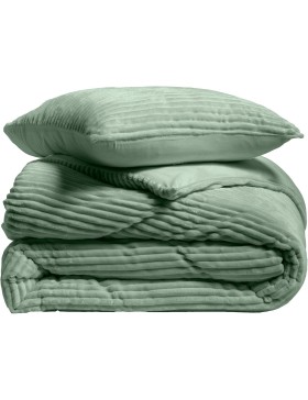 Parure lit flanelle - Housse couette chaude - Oeko tex - 3 pieces - Lit double