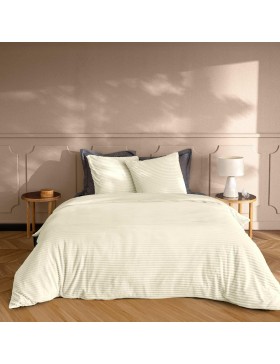 Parure lit flanelle - Housse couette chaude - Oeko tex - 3 pieces - Lit double