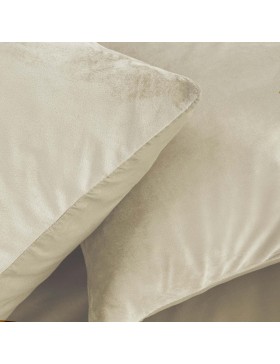 Conjunto de cama de veludo liso de 3 peças – VELINA – Capa de edredom macia + 2 fronhas – Roupa de cama – Certificado Oeko-TEX