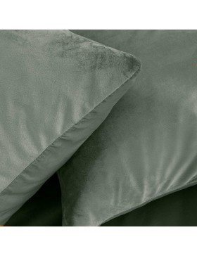 Conjunto de cama de veludo liso de 3 peças – VELINA – Capa de edredom macia + 2 fronhas – Roupa de cama – Certificado Oeko-TEX