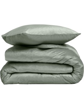 Parure de Lit 3 Pièces en Velours Uni – Housse de Couette Douce+ 2 Taies d’Oreiller – Linge de Lit – Certifiée Oeko-TEX