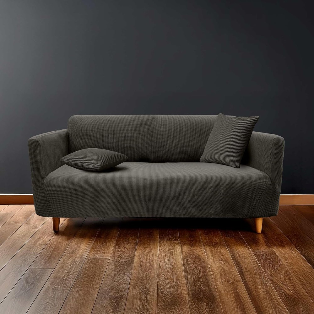 Funda de sofá de poliéster con textura de gofre – Protector de sofá lavable – Certificado Oeko-TEX