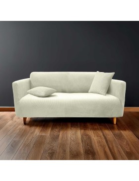 Funda de sofá de poliéster con textura de gofre – Protector de sofá lavable – Certificado Oeko-TEX