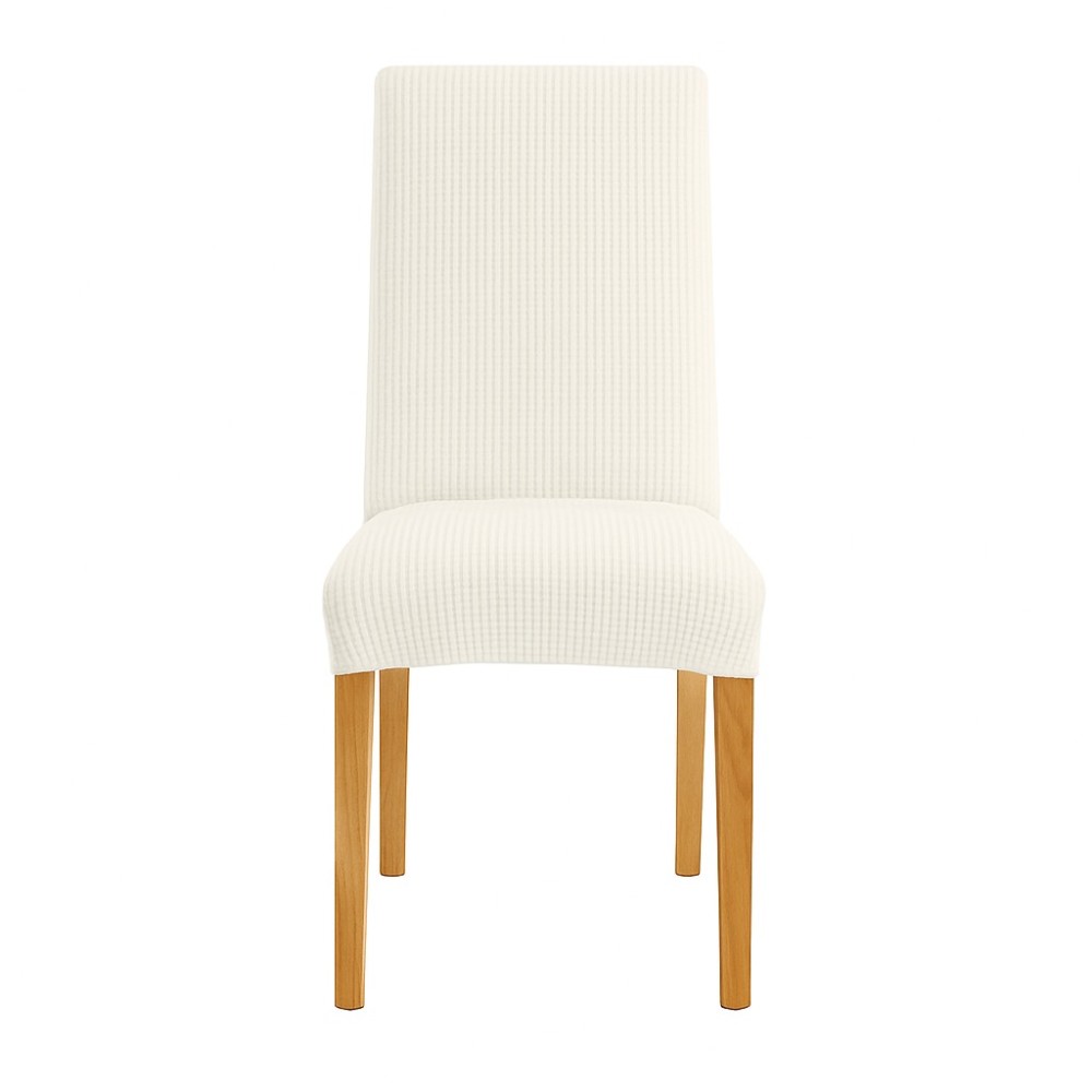 Housse de Chaise Extensible Polyester Gaufré – Protection Élastique Lavable pour Chaises – Certifiée Oeko-TEX
