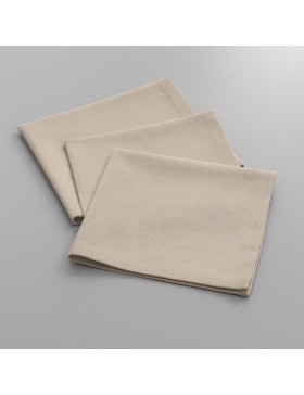 Lot de 3 Serviettes de Table 100% Coton Recyclé – Certifiées Oeko-TEX